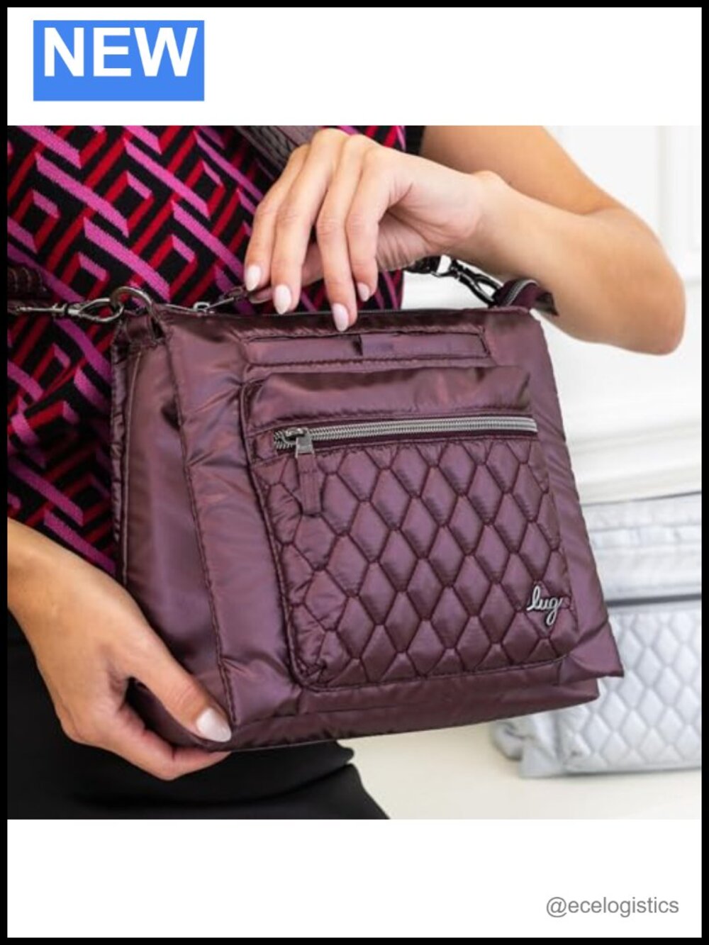Lug Wander Crossbody Bag - Polyester Hands-Free Purse with Multiple Pockets - Picture 2 of 6